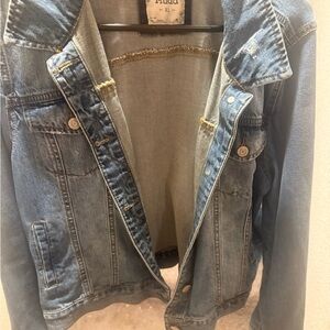 Mudd Women's Distressed Blue Denim Jacket
